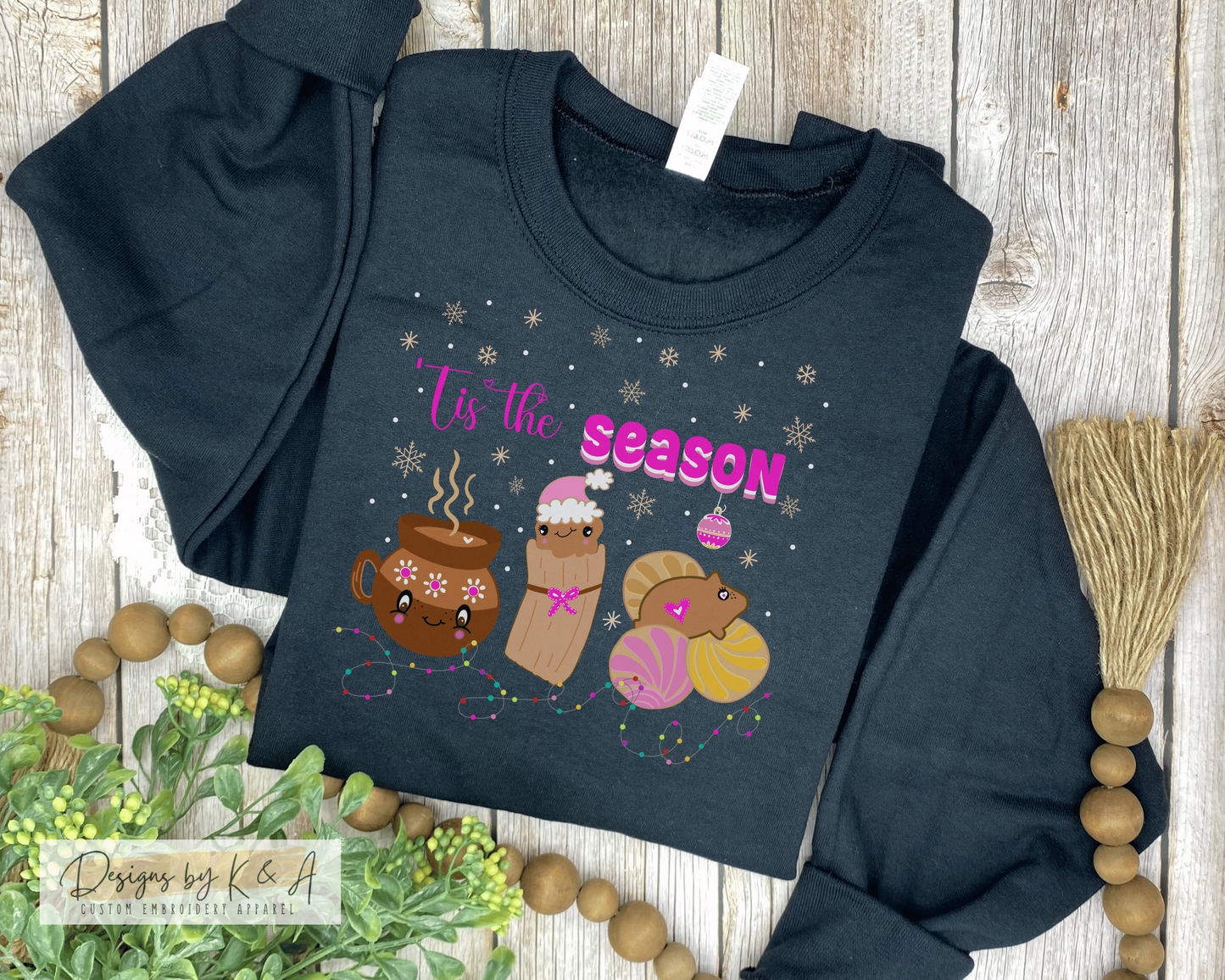 Mexican Funny Sweater, Cafecito, Pan Dulce, Tamales, Champurado, Churro, Pozole, Cafe Abuelita 