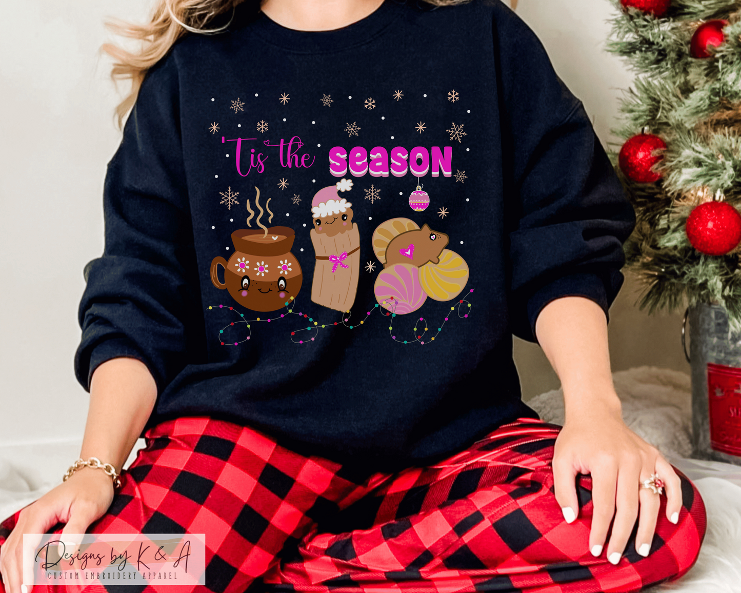 Mexican Funny Sweater, Cafecito, Pan Dulce, Tamales, Champurado, Churro, Pozole, Cafe Abuelita