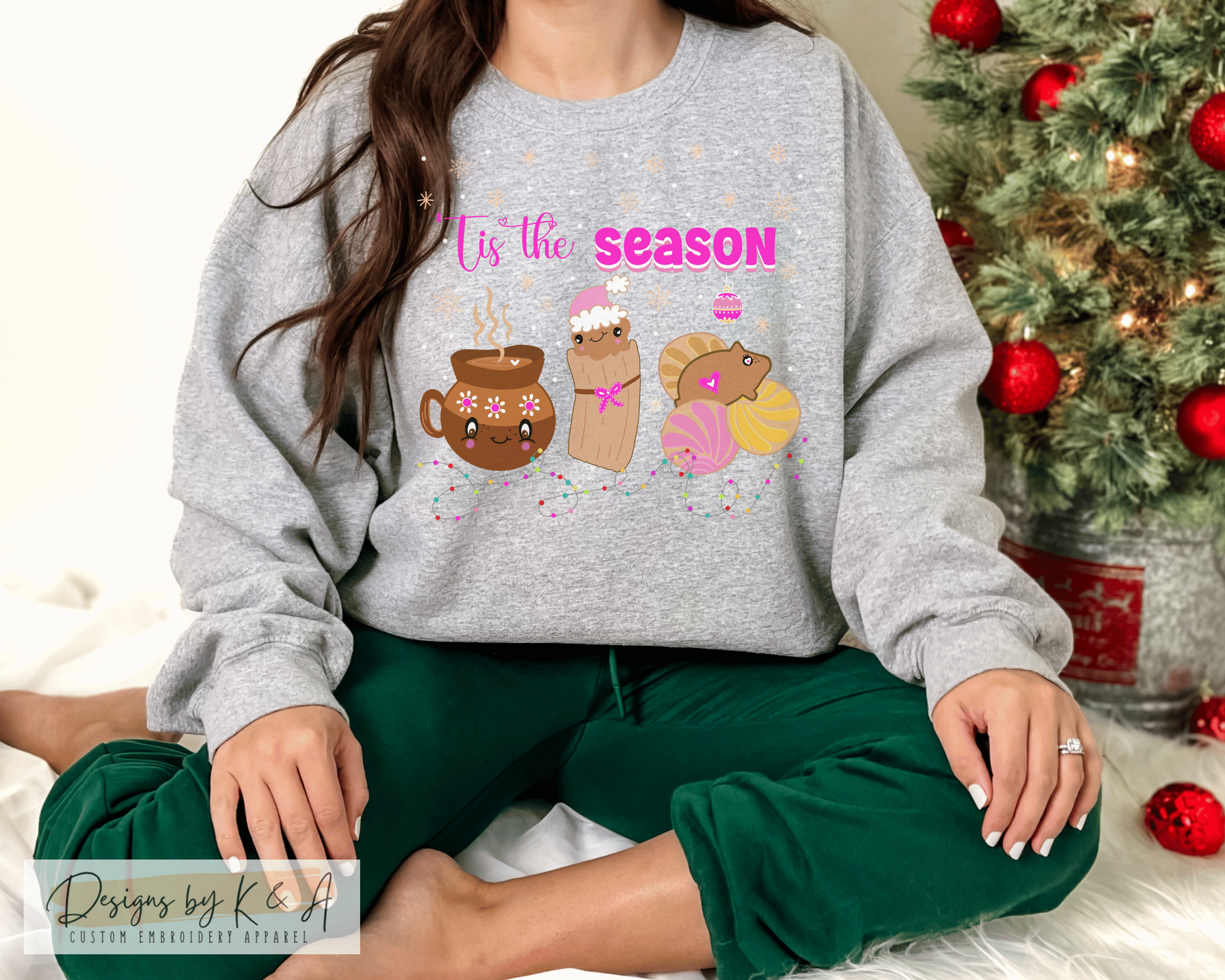 Mexican Funny Sweater, Cafecito, Pan Dulce, Tamales, Champurado, Churro, Pozole, Cafe Abuelita