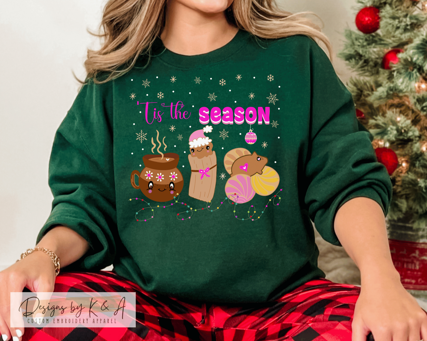 Mexican Funny Sweater, Cafecito, Pan Dulce, Tamales, Champurado, Churro, Pozole, Cafe Abuelita