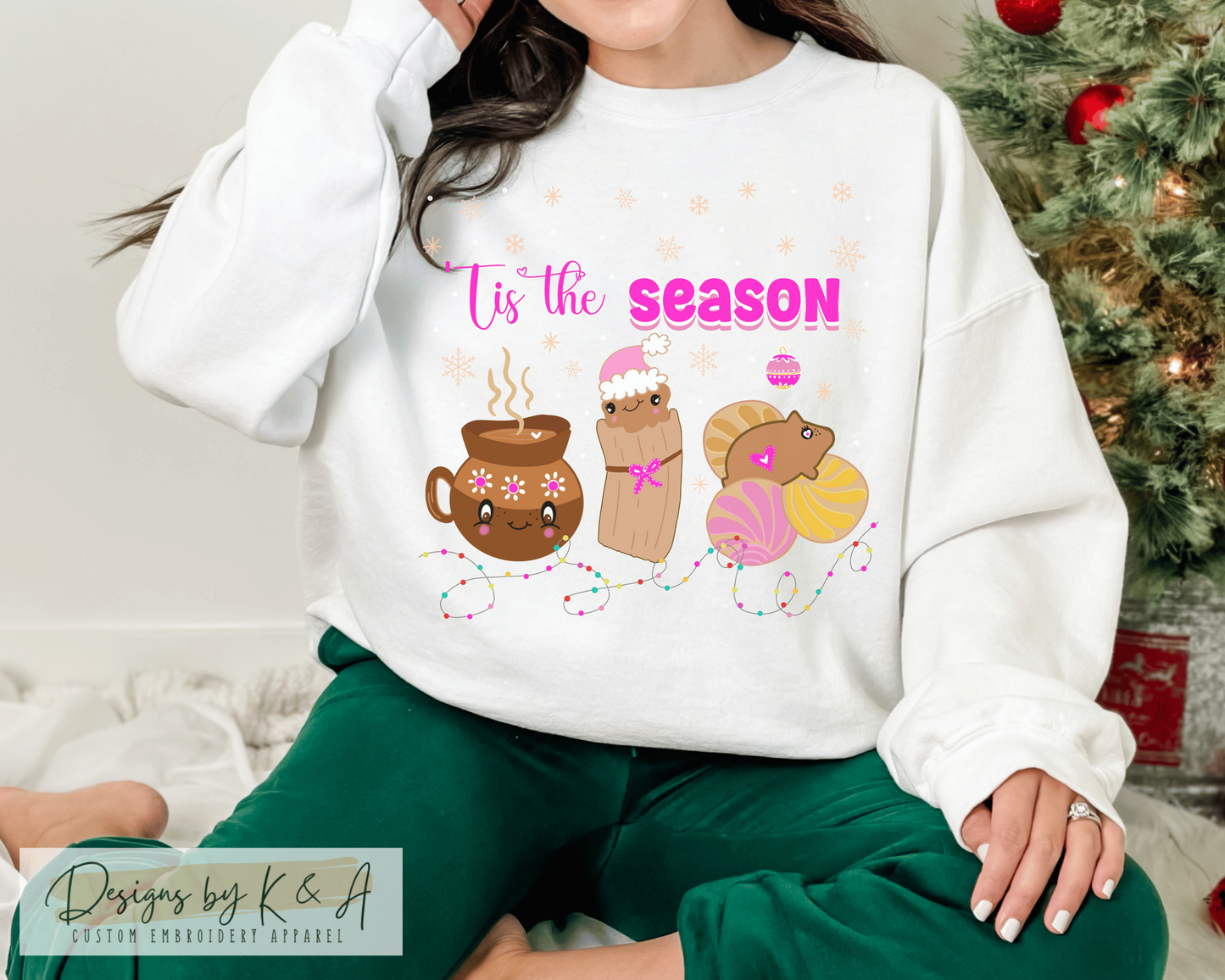 Mexican Funny Sweater, Cafecito, Pan Dulce, Tamales, Champurado, Churro, Pozole, Cafe Abuelita