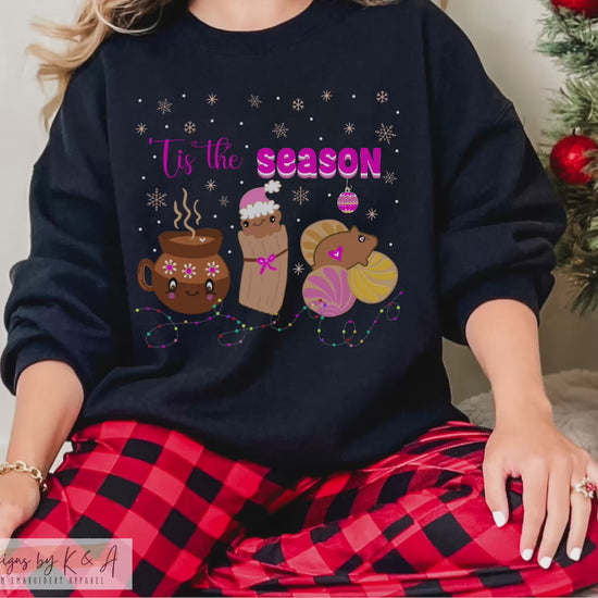 Mexican Funny Sweater, Cafecito, Pan Dulce, Tamales, Champurado, Churro, Pozole, Cafe Abuelita