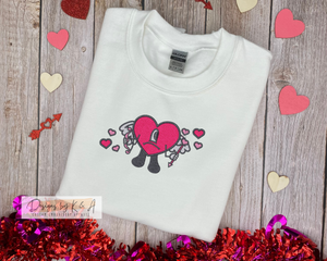 Bad Bunny Heart Cupid Emroidery Crewneck