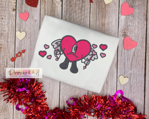 Bad Bunny Heart Cupid Emroidery Crewneck