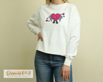 Load image into Gallery viewer, Bad Bunny Heart Cupid Emroidery Crewneck
