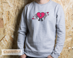 Load image into Gallery viewer, Bad Bunny Heart Cupid Emroidery Crewneck

