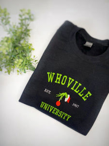Whoville Christmas Embroideried Sweatshirt