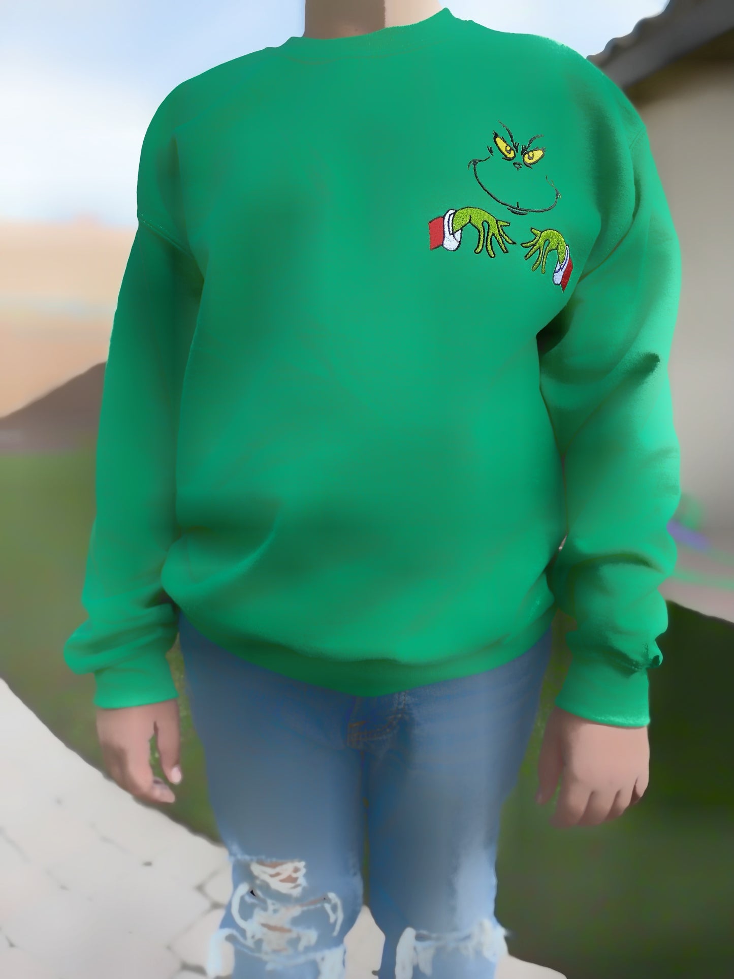Grinch Christmas Embroideried Sweatshirt - Christmas