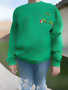 Grinch Christmas Embroideried Sweatshirt - Christmas