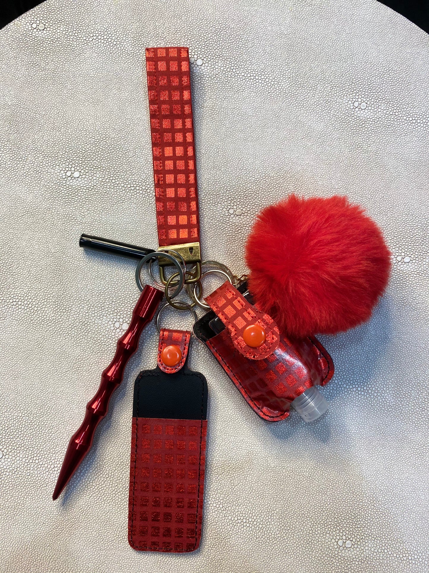 Red Safety Keychain