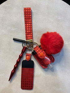 Red Safety Keychain