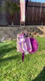 Load and play video in Gallery viewer, Purple Mermaid Safety Key chain
