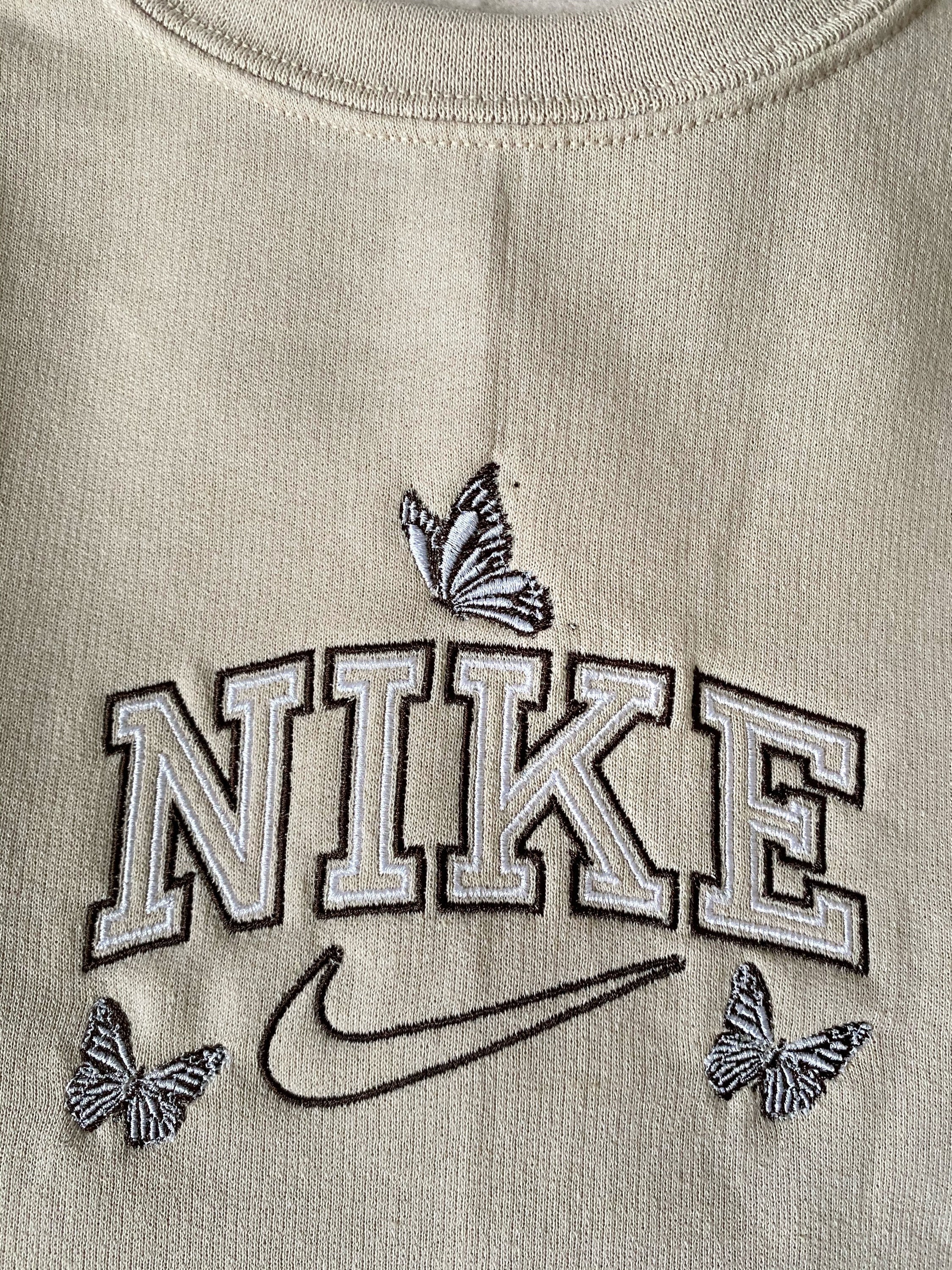 Embroidered Nike Swoosh Custom Nike Sweater Nike Logo Embroidered