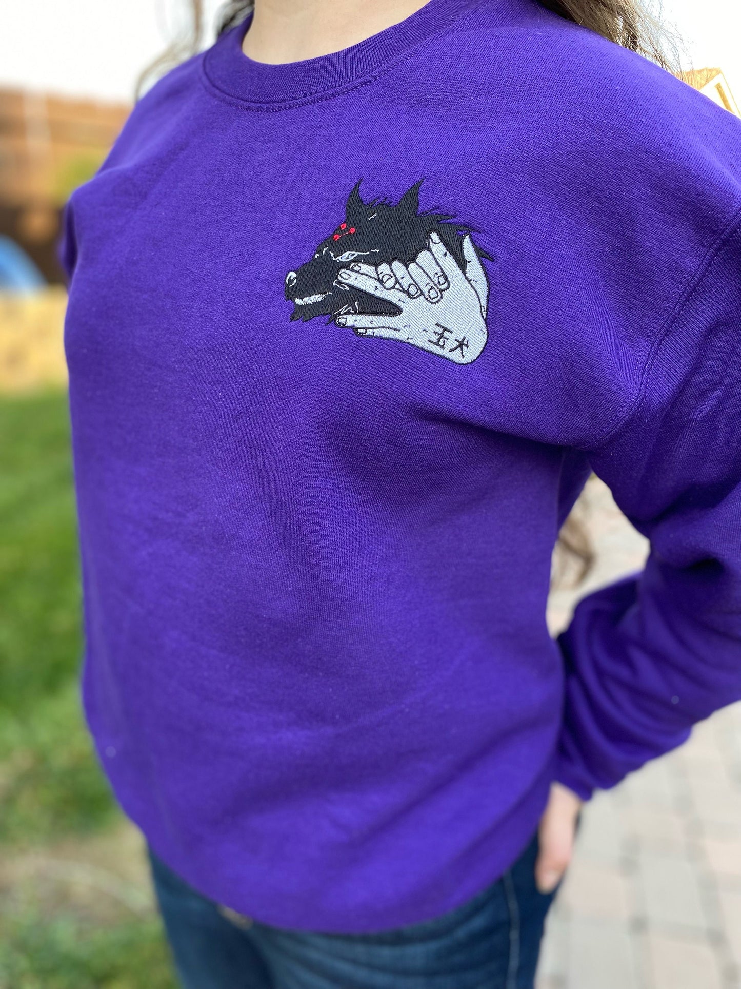 Jujutsu Anime Sweatshirt Embroidered
