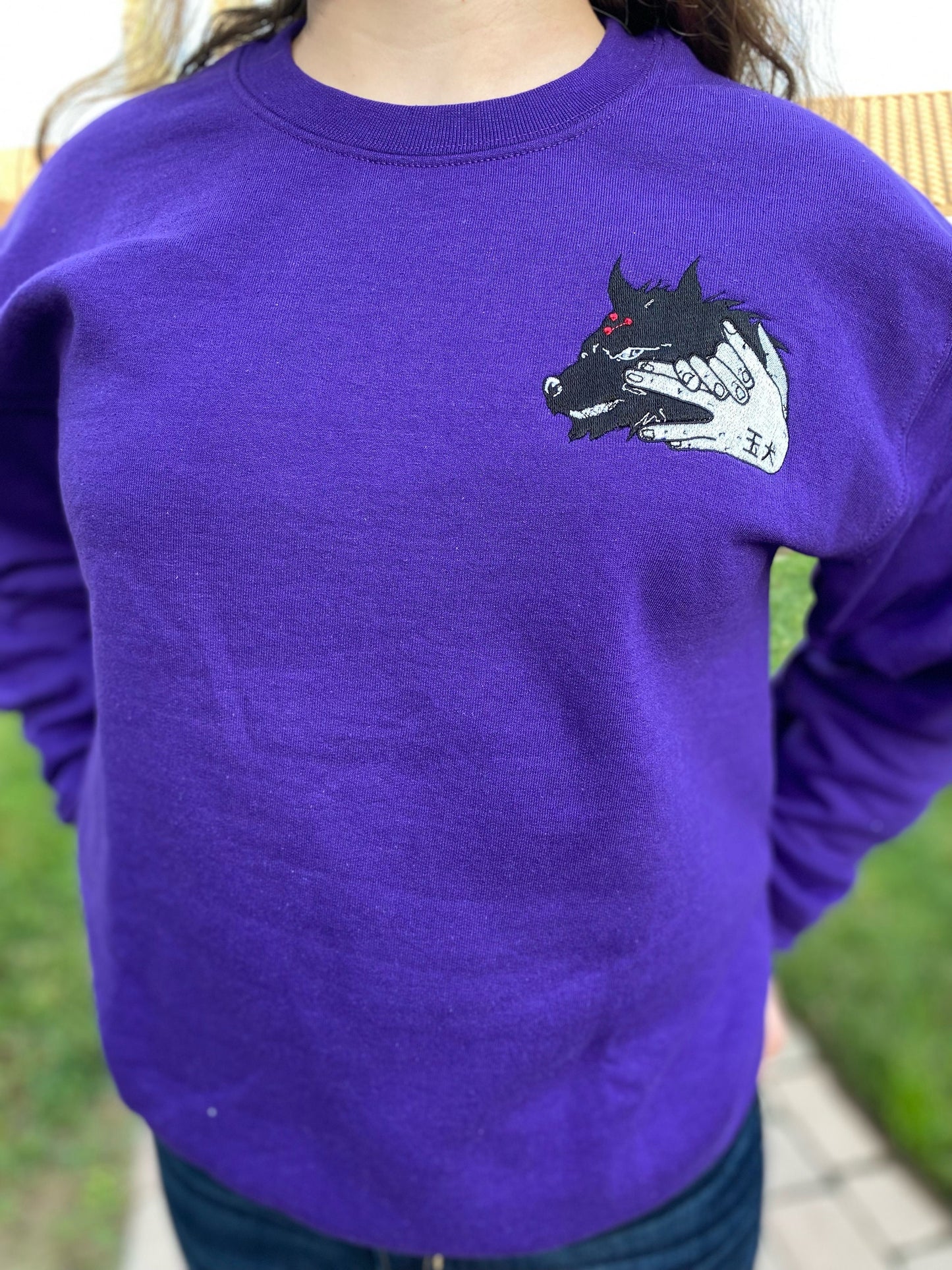 Jujutsu Anime Sweatshirt Embroidered